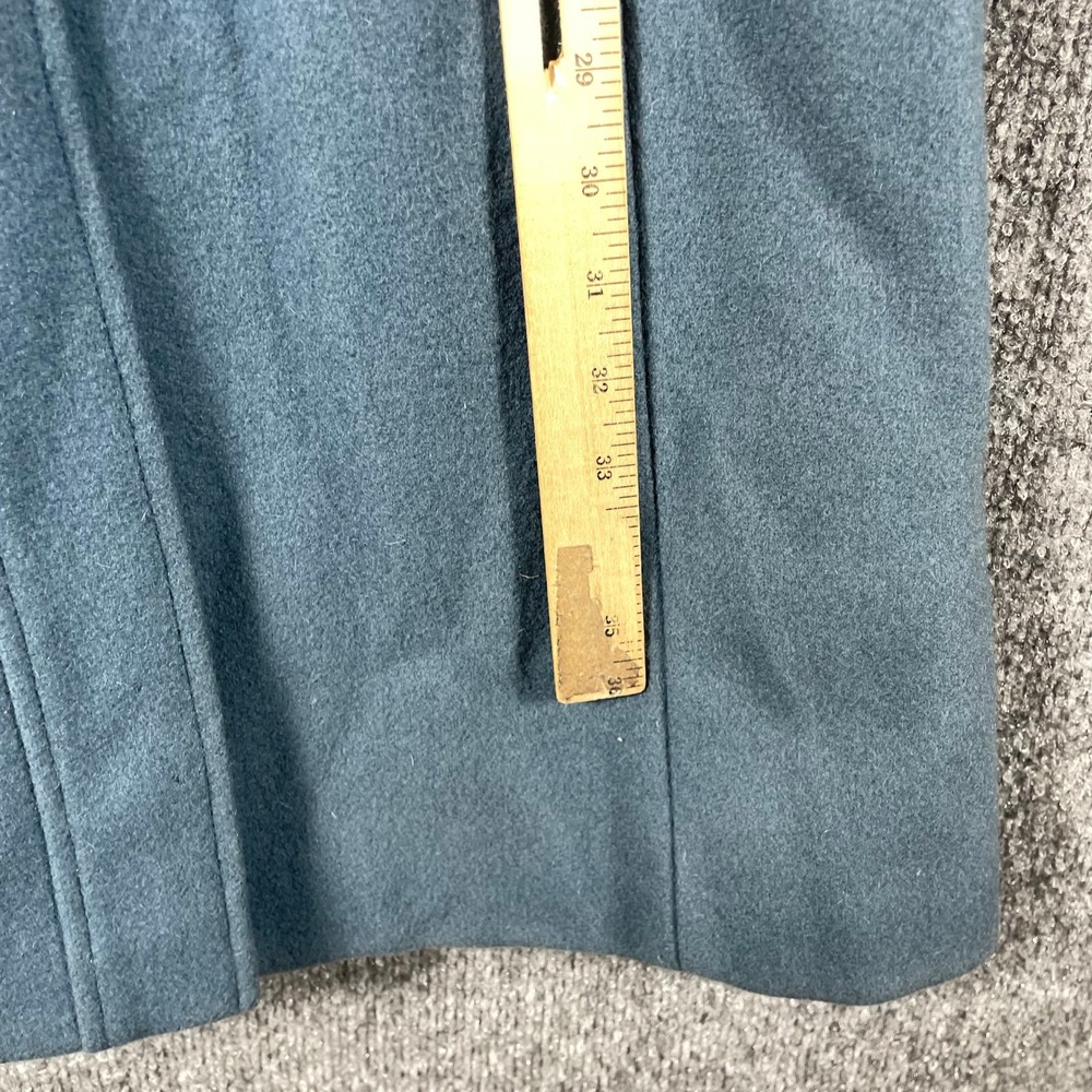 Vintage Sears JR Bazaar Coat Womens Small Blue Wool Blend Long Button Front 70s - Picture 13 of 15